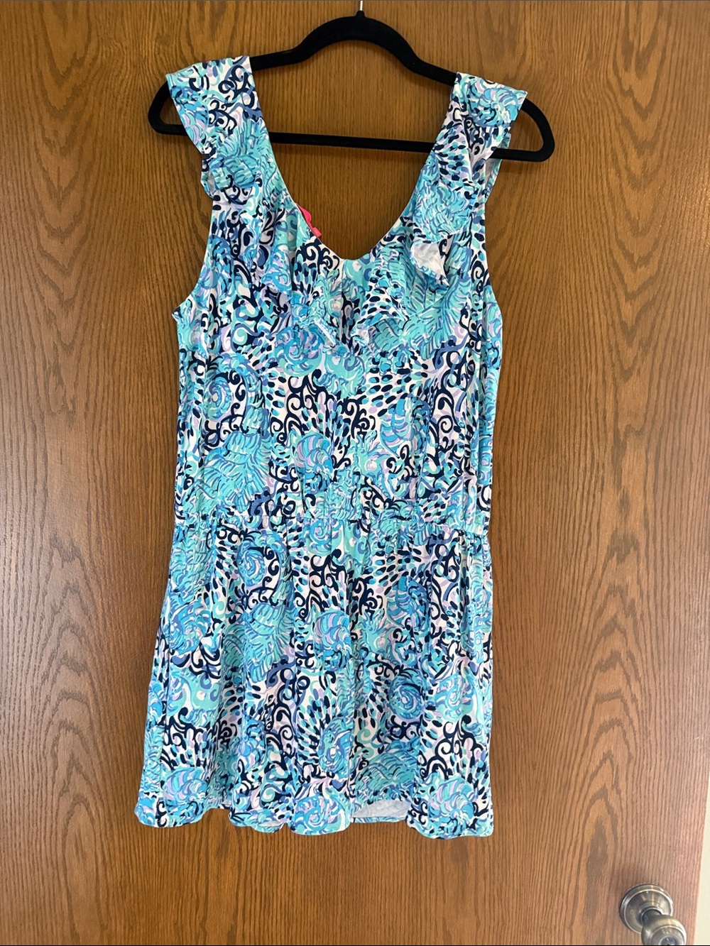 Lilly Pulitzer Blue & Aqua Printed Ruffled Romper - Picture 3 of 3